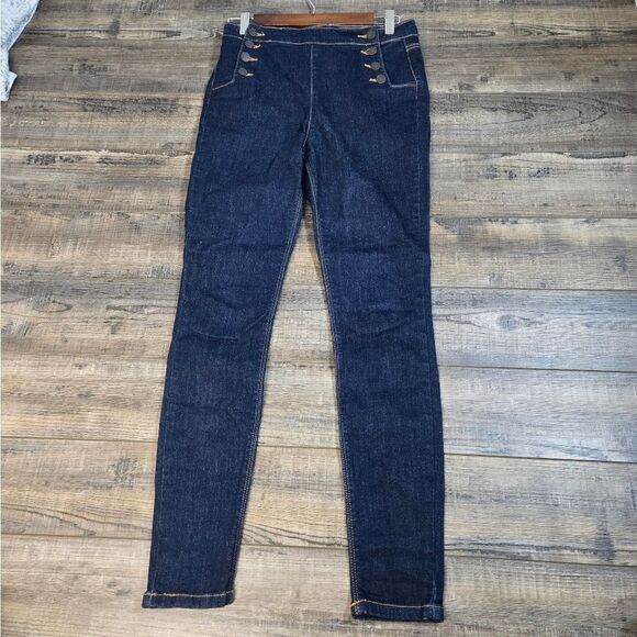 Cello Dark Blue Jeans Sailor High Waisted Skinny Jeans Size 7 - Picture 1 of 11